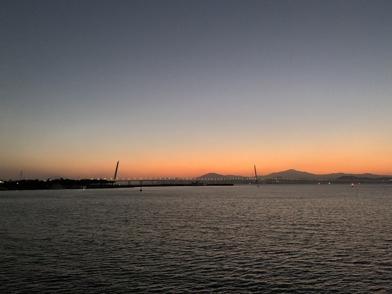 sunrise over the bay